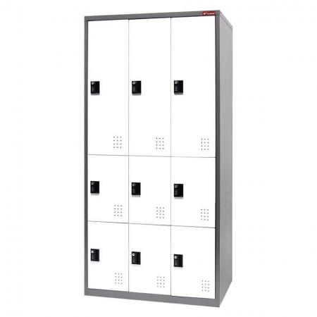 Металлический шкафчик с несколькими конфигурациями, 9 отделений - Металлический шкафчик для хранения с несколькими конфигурациями, 9 отделений