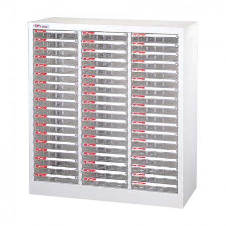 Steel File Cabinet with 54 plastic drawers in 3 columns for A4 paper - So many drawers in this premium SHUTER filing product mean you will get the most use out of just one unit.
