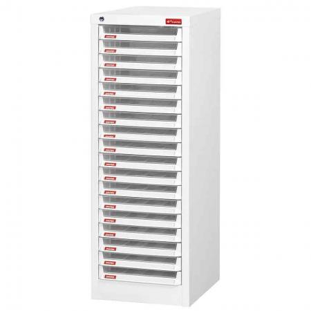 Steel File Cabinet with 18 plastic drawers in 1 column for A4 paper - SHUTER is working hard to ensure you never lose your stationery or important documents again!