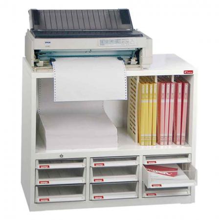 Floor Cabinet with 9 plastic drawers in 3 columns and 3 dividers in 4 columns (6 drawers 6.6L & 3 drawers 3L) - Invented by qualified SHUTER staff to cater to all your office filing requirements.
