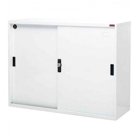 Large lockable filing cabinet with metal door, 880mm width