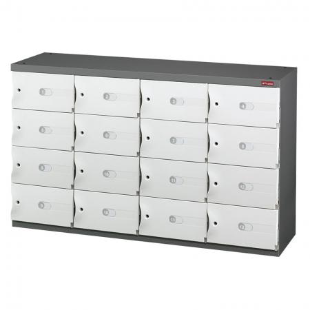 Office Storage Credenza for Shoes or Office Storage - 16 Small Doors in 4 Columns