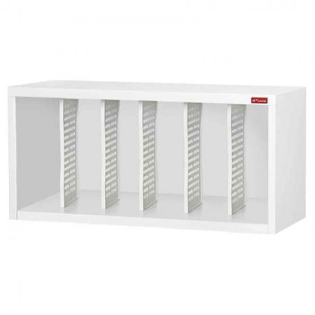 Desktop cabinet with 5 dividers in 6 columns - Looking for vertical storage solutions? Store your upright files safely and securely in this SHUTER cabinet.