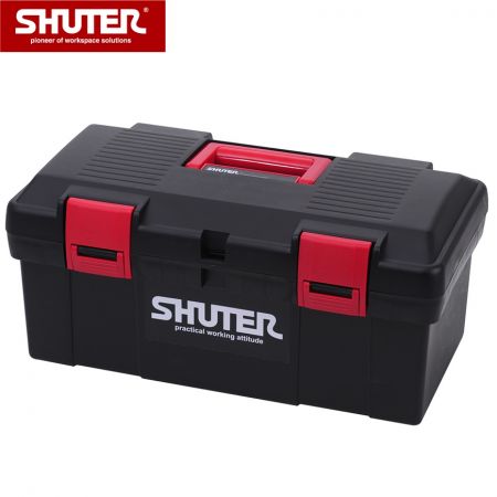11L Professional Tool Box with 1 Tray and Plastic Locks - 11L Portable Tool Box with 1 Tray and Sturdy Plastic Locks