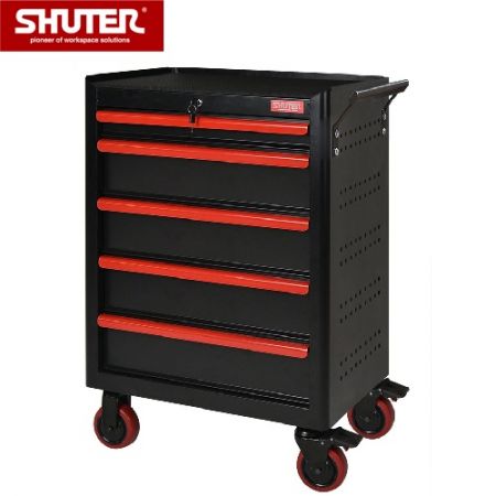 Professional Two-Tone Tool Chests for Workspaces - 988mm High, 7 Drawers, Pegboard, 5" TPR Casters