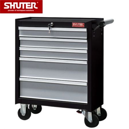 Professional Two-Tone Tool Chest for Workspaces - 780mm Height with 5 Drawers and 4" Rubber Casters - Drawer roller cabinet tool chest with heavy loading capacity.