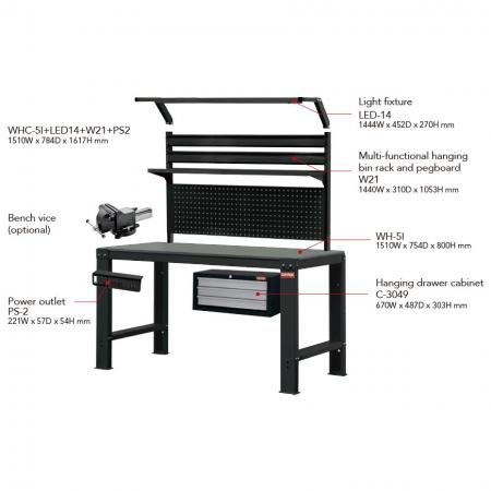 Accessories for Workbenches - Complement your workbench with a solid selection of heavy duty, high quality accessories.