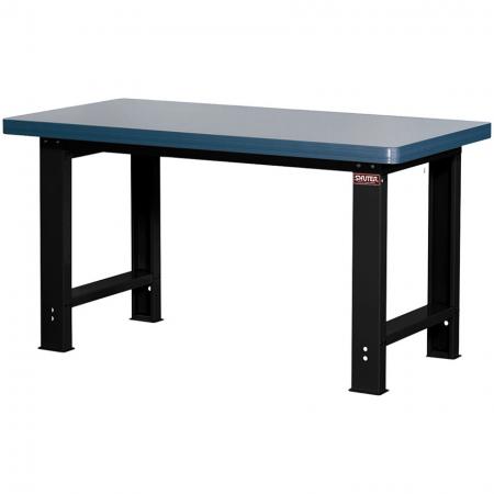 Melamine Worktop Heavy-Duty Workbench - Standard Size 150cm Wide - Work hard on SHUTER steel workbenches, which feature a wide variety of specialized worktop materials.