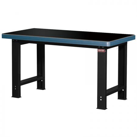 Heavy-Duty Workbench - Standard Size 180cm Wide 5mm Reinforced Thermosetting-Resin Worktop - Choose the best worktop material for each situation with SHUTER steel workbenches.