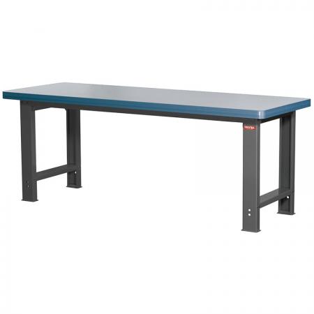 Heavy-Duty Workbench - Standard Size 210cm Wide with 0.8mm Melamine Worktop - SHUTER combines a sturdy steel frame with a great selection of worktop materials to bring you the ultimate workbench.