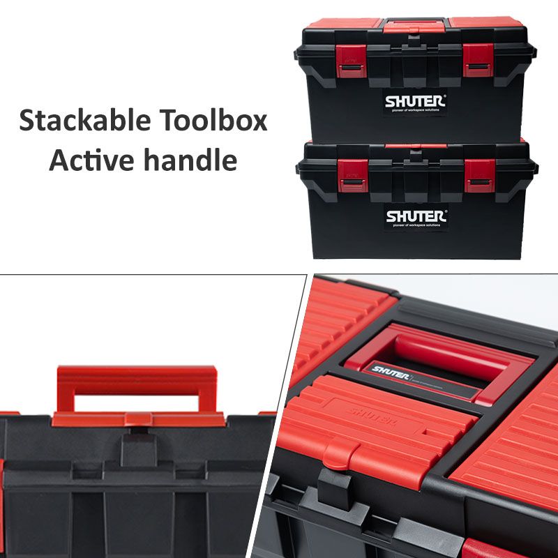 Cassetta Porta Attrezzi 3 Cassetti E Vassoio 51x22x32 Cm In Acciaio Ro E Nero - Foto 6