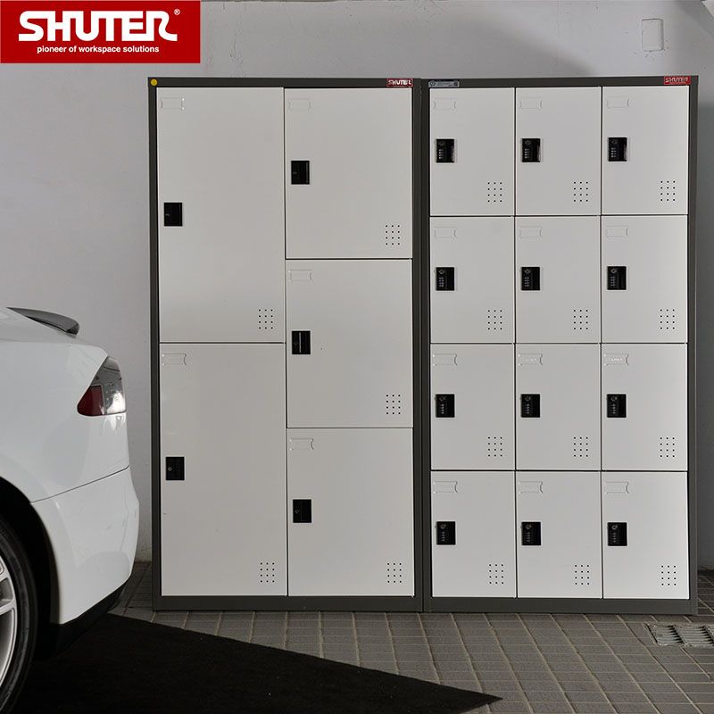 Metal Locker Triple Tier, 9 Compartments Digital Metal Locker for Secure Storage 9