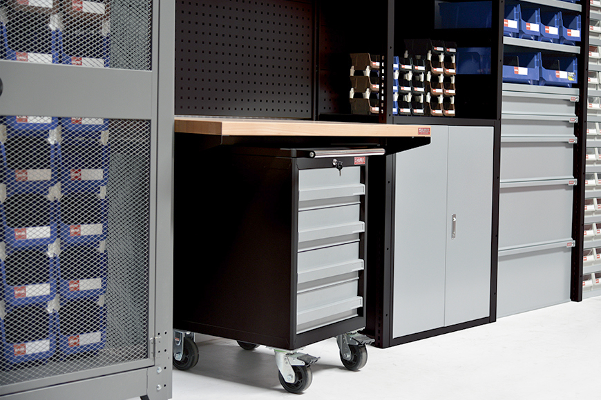 Storage with steel drawers Tool & Workspace Storage Solutions