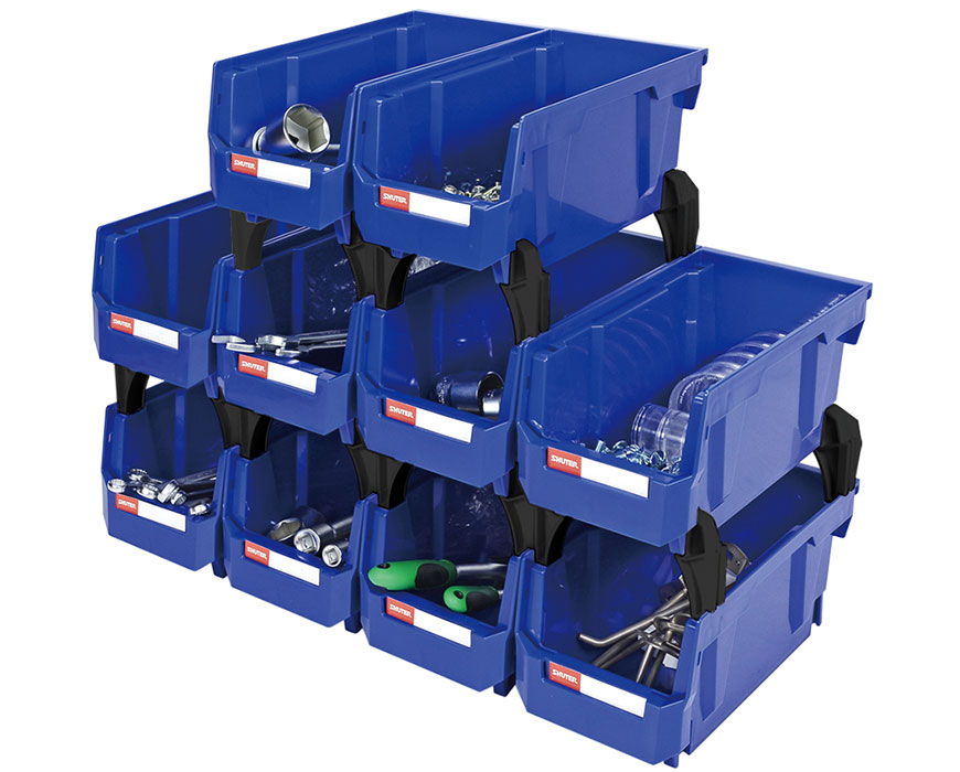 2.7L Stacking, Nesting & Hanging Bin for Parts Storage 2.7L Stacking