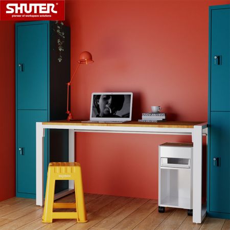 Armario de almacenamiento de metal, nivel triple, 6 compartimentos