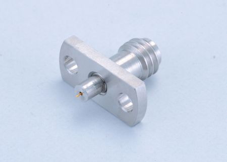 1.0mm (W Band) PLUG Flange mode Recept Type with 2 Holes - W (1.0mm) Male Panel Recept