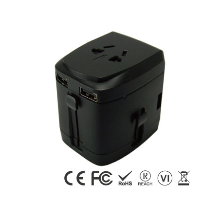 Universal Travel Adapter with Four Ports USB Charger - Universal Travel Adapter Right Side