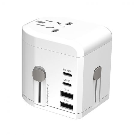 The most powerful travel adapter with Type C PD charging port