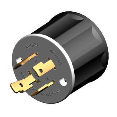 30A NEMA L14-30P Twist Lock Plug (Assembly) - Locking Plug Photo