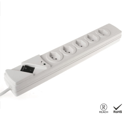 Switzerland 5 Outlets Surge Extension Lead Power Strip - 6-Outlet Surge Protector