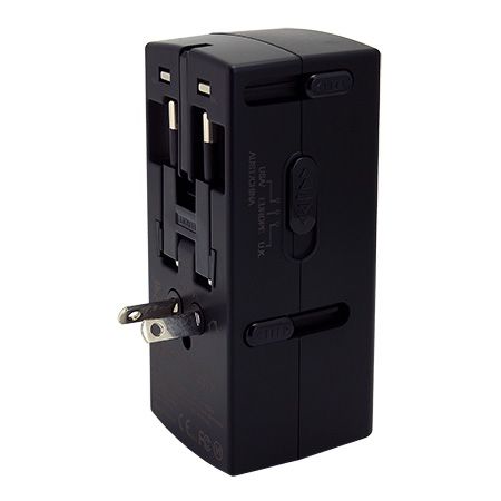 Dual Sockets Worldwide Type C USB Travel Adapter - AU Plug.