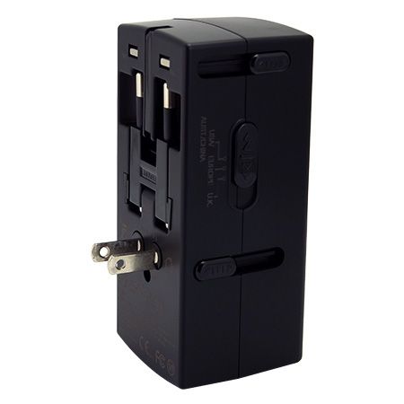 Dual Sockets Worldwide Type C USB Travel Adapter - US Plug.