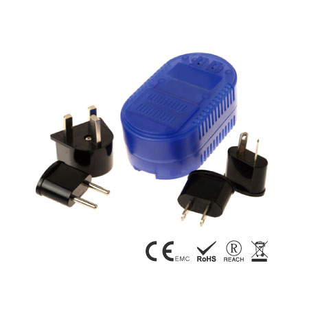 2000W Down Travel Voltage Converter with Adapter Plug Set - Travel Converter Set