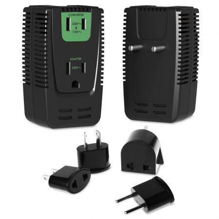 Smart 25/2000W Reisekonverter AI Hi-Low Schalter & Adapter Set - Smart Converter und Adapter