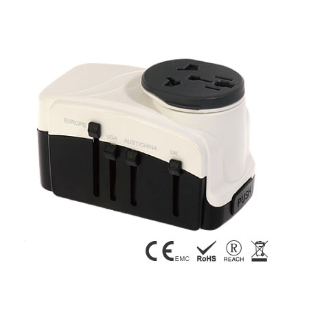Earth Universal Travel Adapter - Grounded Multi-Nation Travel Adapter