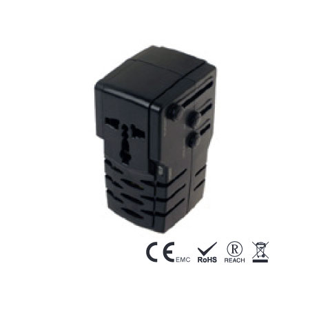 50W Step Up Travel Transformer with Adapter Plugs