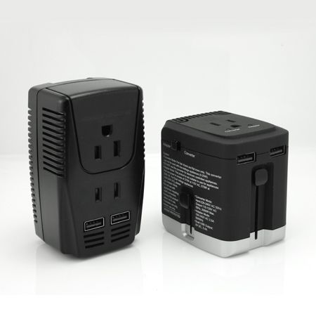 Convertidor de voltaje de viaje y USB - Convertidor de voltaje de viaje