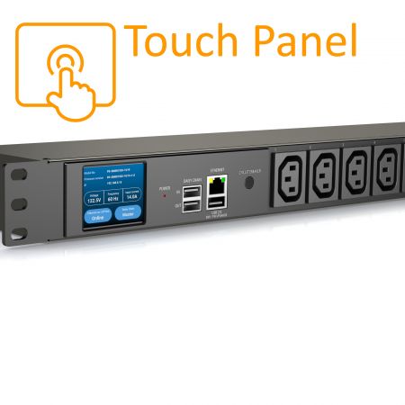 Display Touch Screen PDU 8 uscite C13 15A 125V - Display touch screen