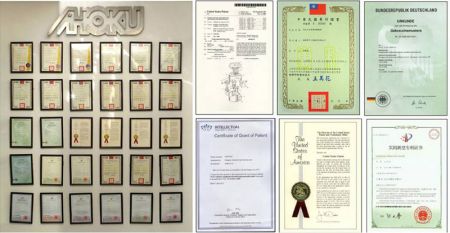歐格擁有世界各國專利及安規認證