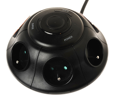 FRANCE (USE) 6 Outlets Surge Protector with Master/Slave Control ...