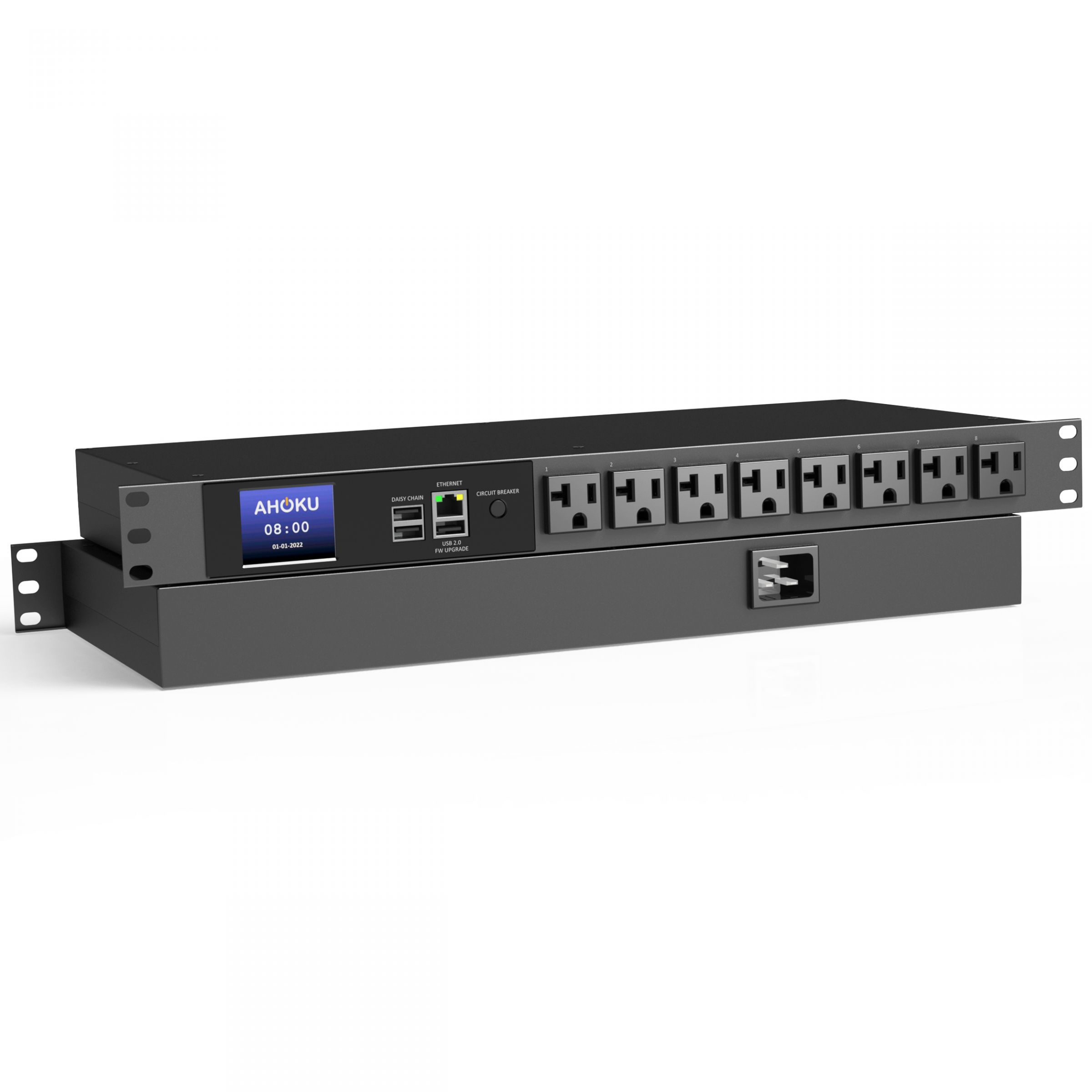 8 NEMA 520R 20A 125V Touch Screen Display Smart PDU Intelligent PDU
