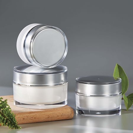 Acylic Cream Jar - PMMA Cosmetic Cream Jar with Straight Cap