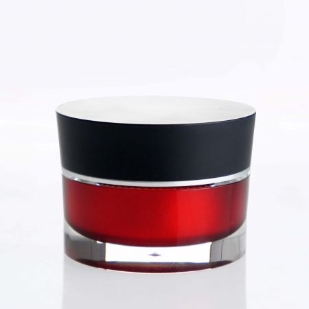 PMMA Cosmetic Cream Jar with Conical Cap - PMMA Cosmetic Cream Jar with Conical Cap