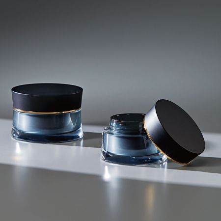 PMMA Curve Cream Jar with Conical Cap - Curve Cream Jar with Conical Cap