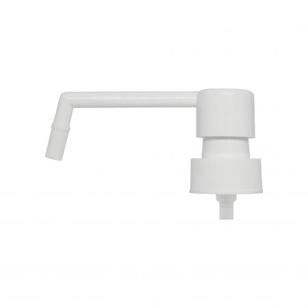 White Color Hand Sanitizer Pumps - pain closure - PP Long Nozzle Sprayer with Safty Lock