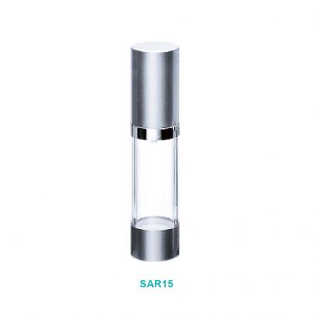 15ml Airless Bottle Silver Color - 15ml Airless Bottle Silver Color