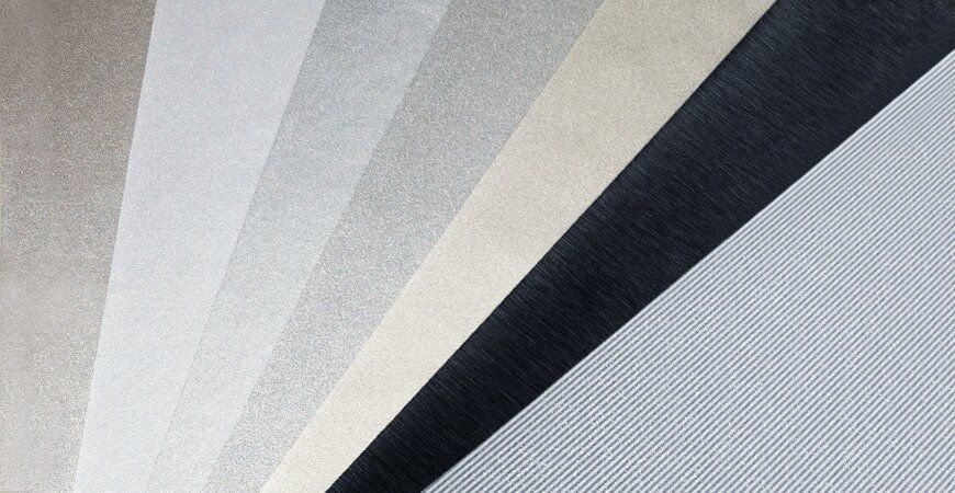 The surface is stable and textured PVC laminated metal series.