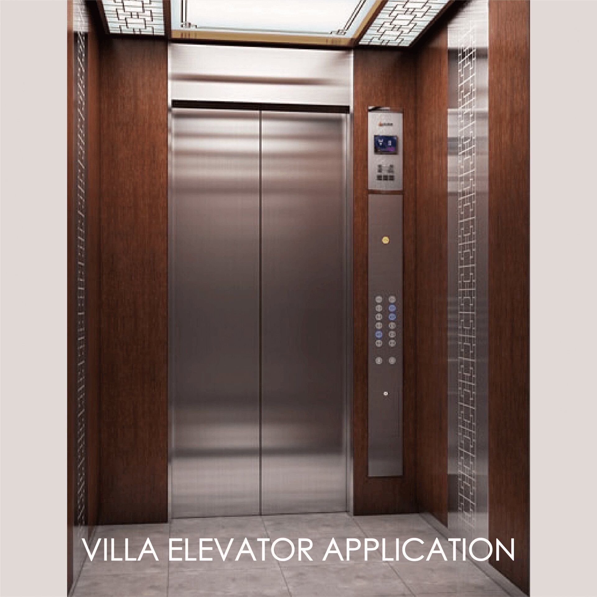 Using laminated metal to decorate the elevator door panel can create the aesthetics and durability