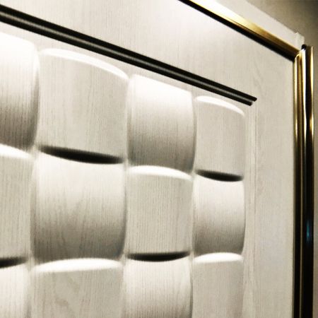 Laminated steel product for building material - texture PVC door panel
