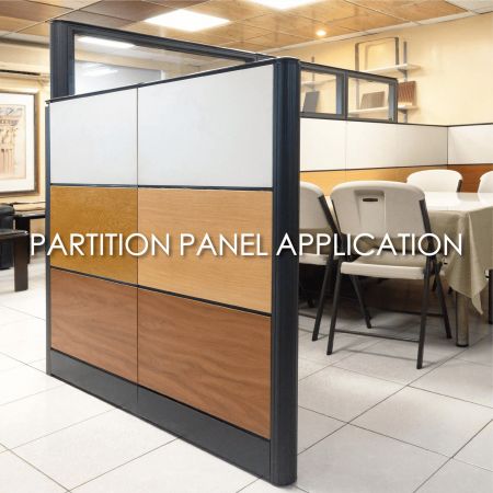Partition Panel - Using laminated metal to create office compartment screens for added decorative and durability