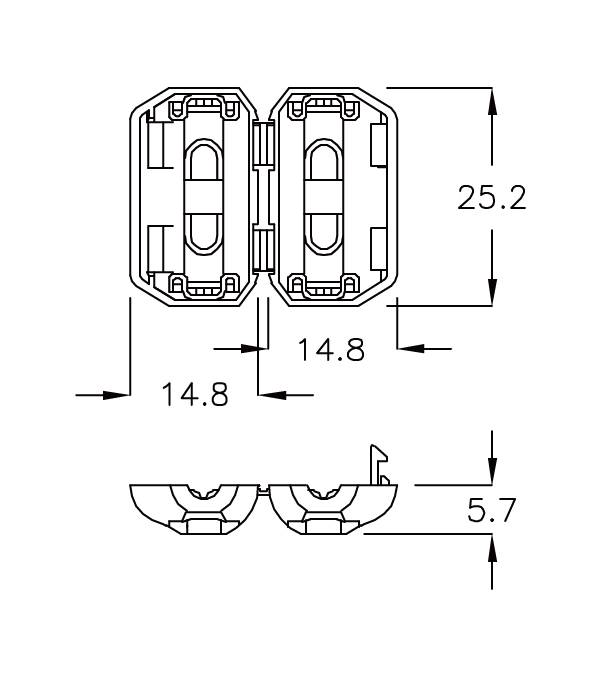 Sleeve Ferrite Clamp Plastic LED Hardware Manufacturer PINGOOD