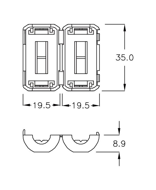 Sleeve Ferrite Clamp Plastic LED Hardware Manufacturer PINGOOD