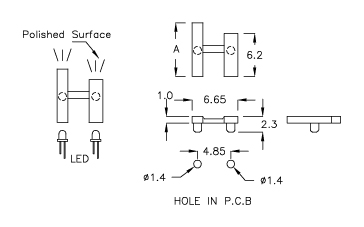 Light Pipe 導光柱 (LETD-6K) | 專業電子,電機,電腦及塑膠機構零件製造商 | 品固企業股份有限公司