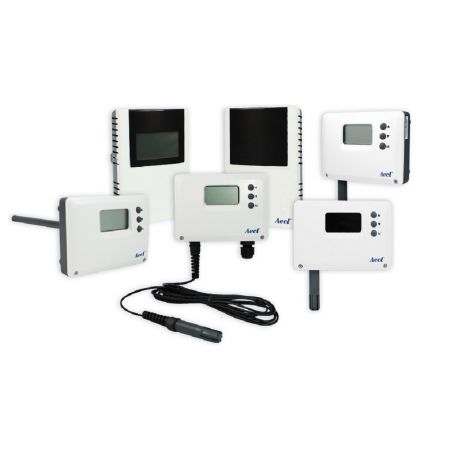 LoRa درجة الحرارة وجهاز إرسال الرطوبة - مجاري الهواء LoRa ، الهواء الخارجي ، أجهزة إرسال منفصلة ، درجة حرارة الغرفة والرطوبة للمراقبة الداخلية
