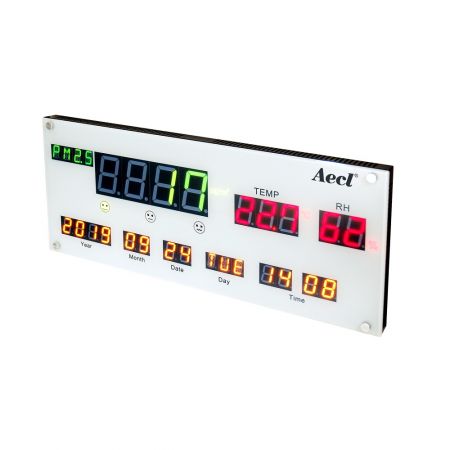 CO2, PM2.5, RH and Temperature Display - PM2.5, CO2, temperature and RH display board with RS485 signal output and three relays