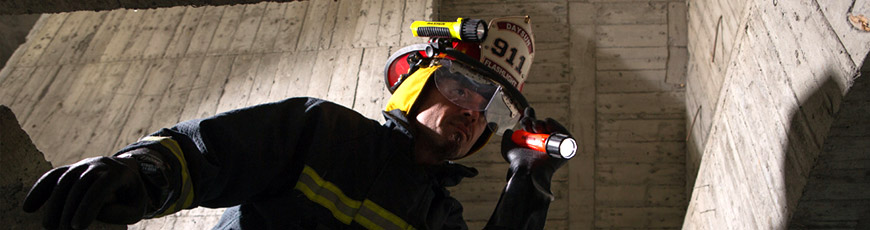 Tough, bright and compact. Ideal Flashlights for Fireman.